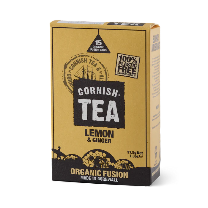 Cornish Tea Lemon & Ginger - 15 Organic Fusion Tea Bags