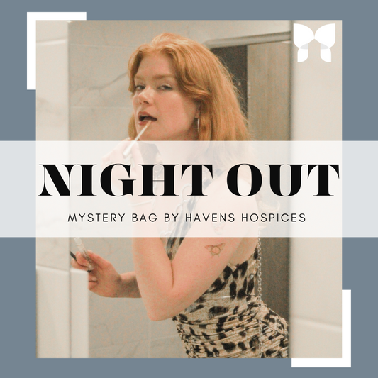 The night out mystery bag by Havens Hospices contains 4 clothing items.