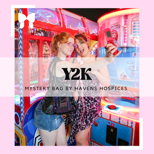 The Y2Kmystery bag by Havens Hospices contains 4 clothing items