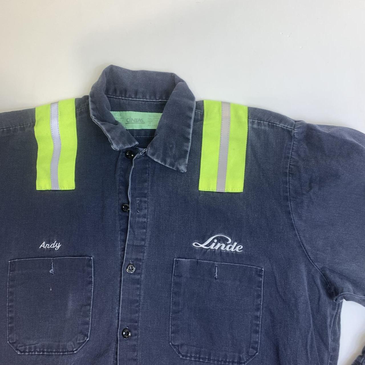 🔵Vintage Workwear Shirt Size L Navy Andy (#H1)