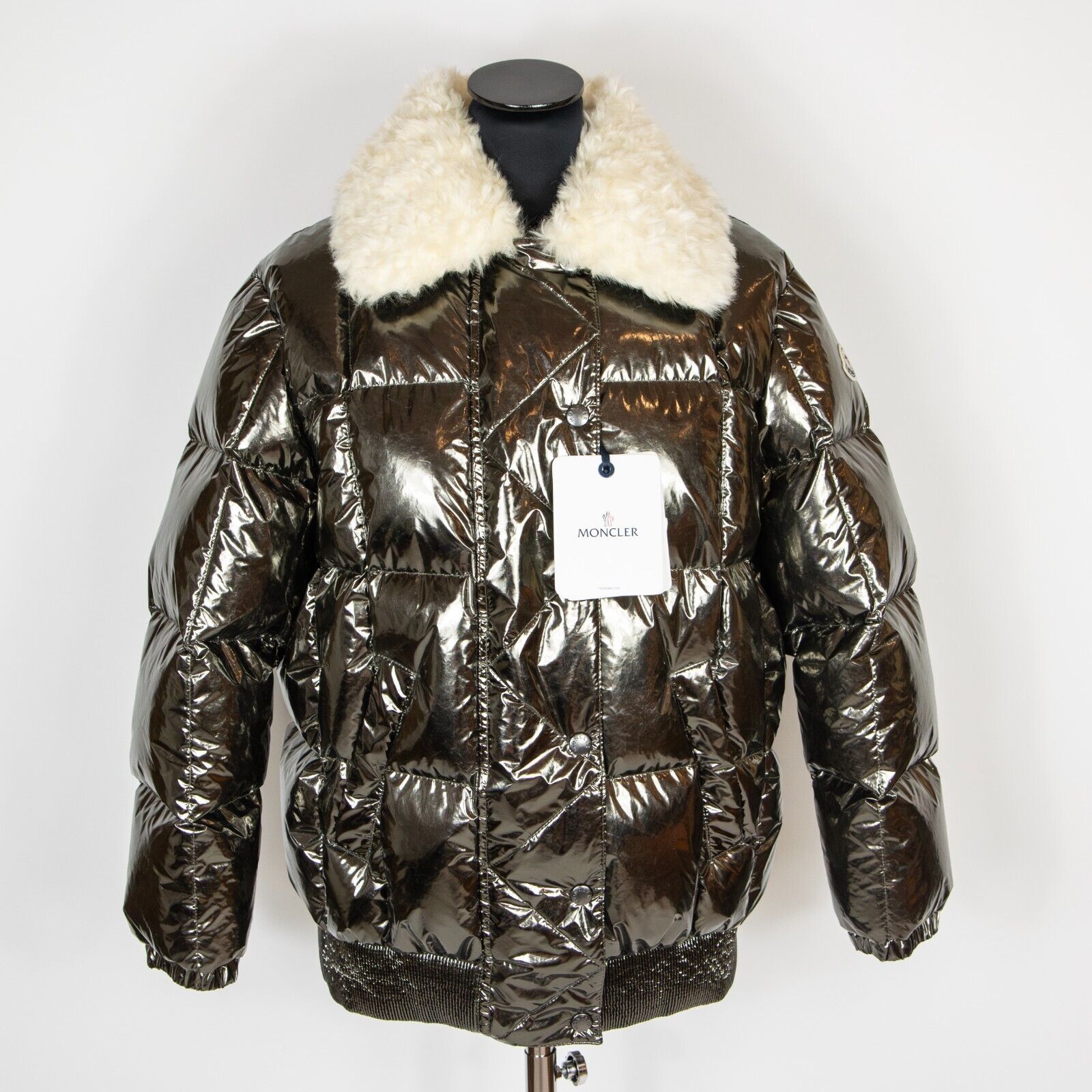 Moncler Moonvile Gold Puffer Coat size S