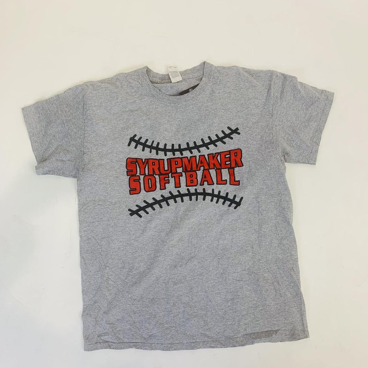 🔵Vintage Tee Grey Size L Syrupmaker Softball