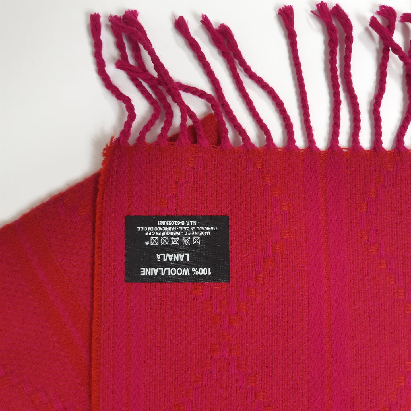 Vivienne Westwood Pink and Red Lambswool Scarf