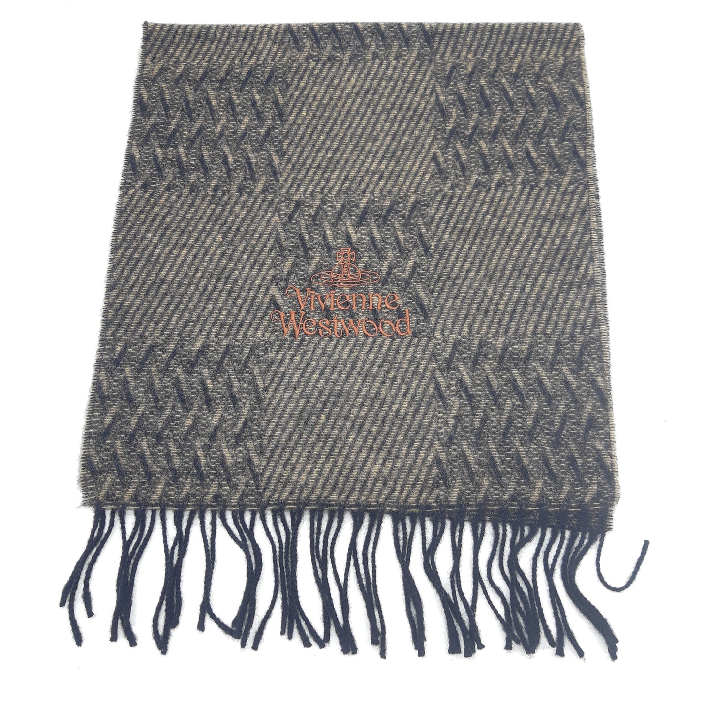 Vivienne Westwood Lambs Wool Scarf  Brown