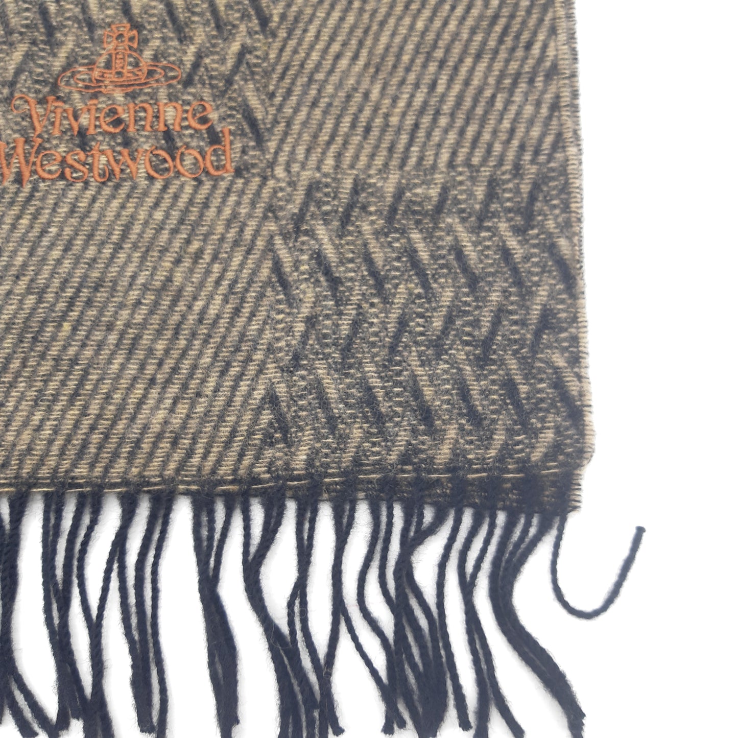 Vivienne Westwood Lambs Wool Scarf  Brown