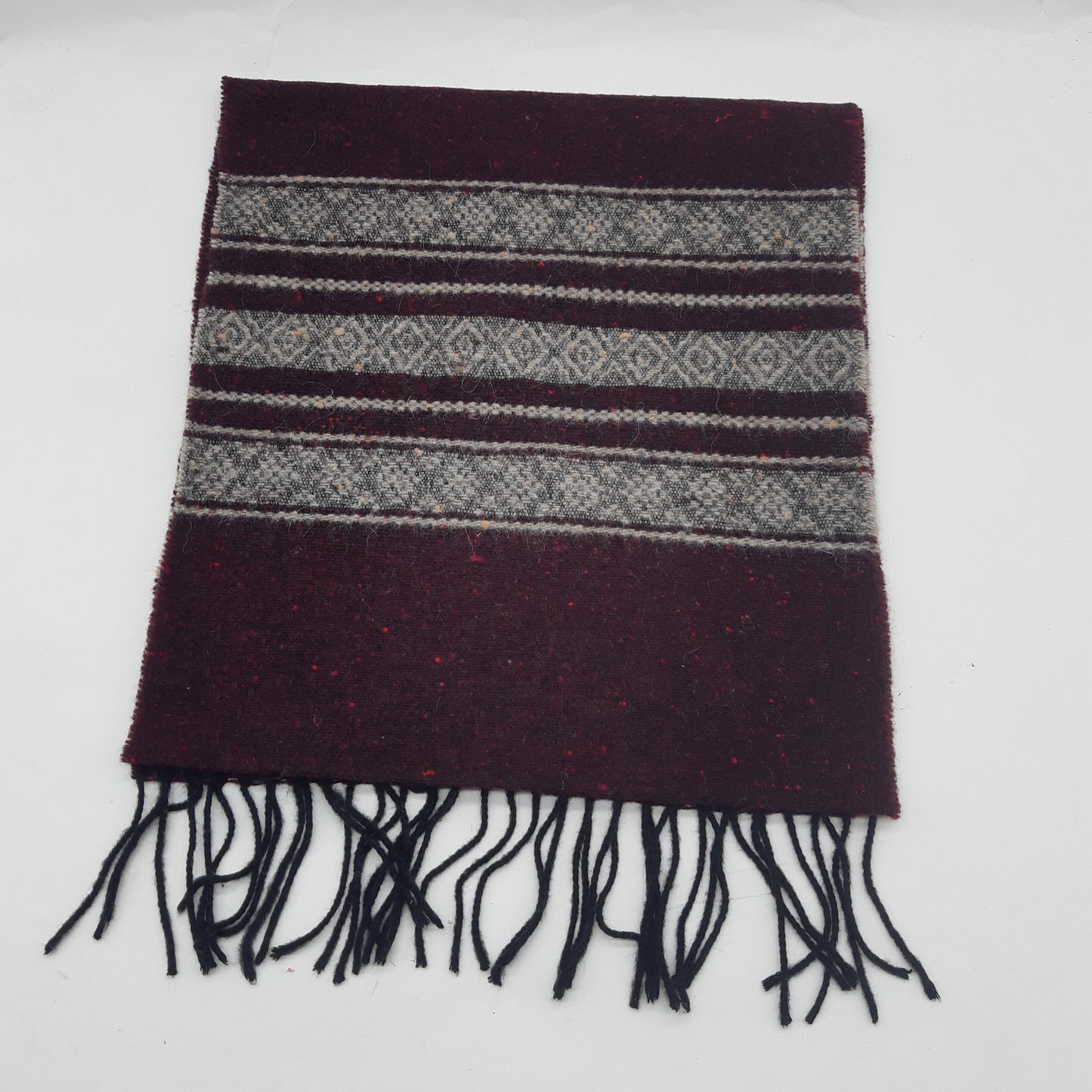 Vivienne Westwood Lambs Wool Scarf  Red and Grey Striped