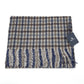 Aquascutum Scarf 100% Lambs wool Brown and Blue Check