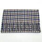 Aquascutum Scarf 100% Lambs wool Brown and Navy Check