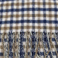 Aquascutum Scarf 100% Lambs wool Brown and Navy Check