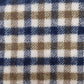 Aquascutum Scarf 100% Lambs wool Brown and Navy Check