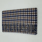 Aquascutum Scarf 100% Lambs wool Brown and Navy Check