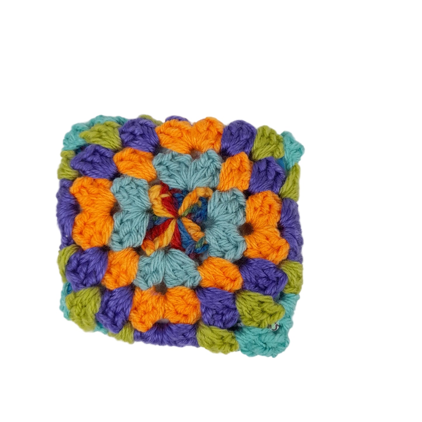 Handmade Lined Crochet Granny Square Pouch
