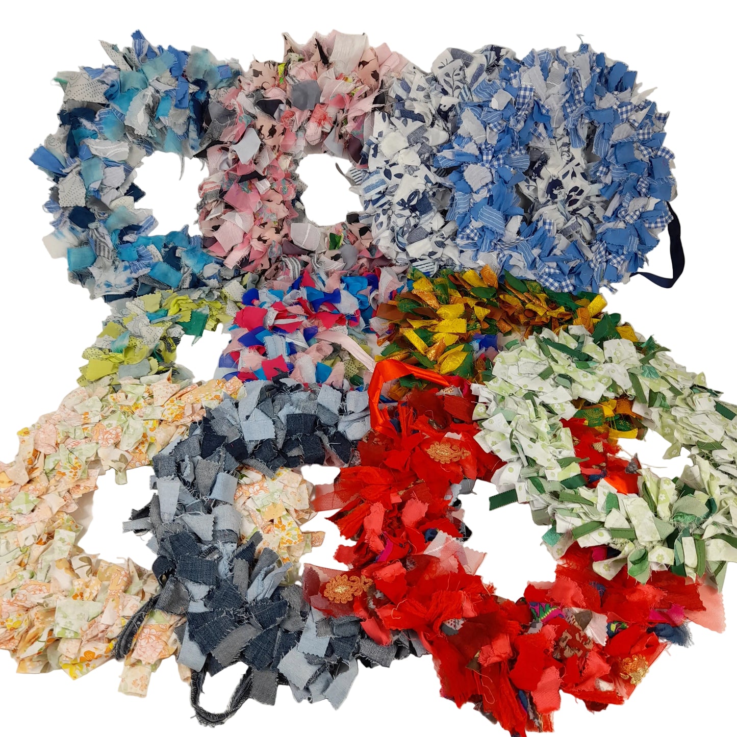 Handmade 'Rag' Wreath 12"