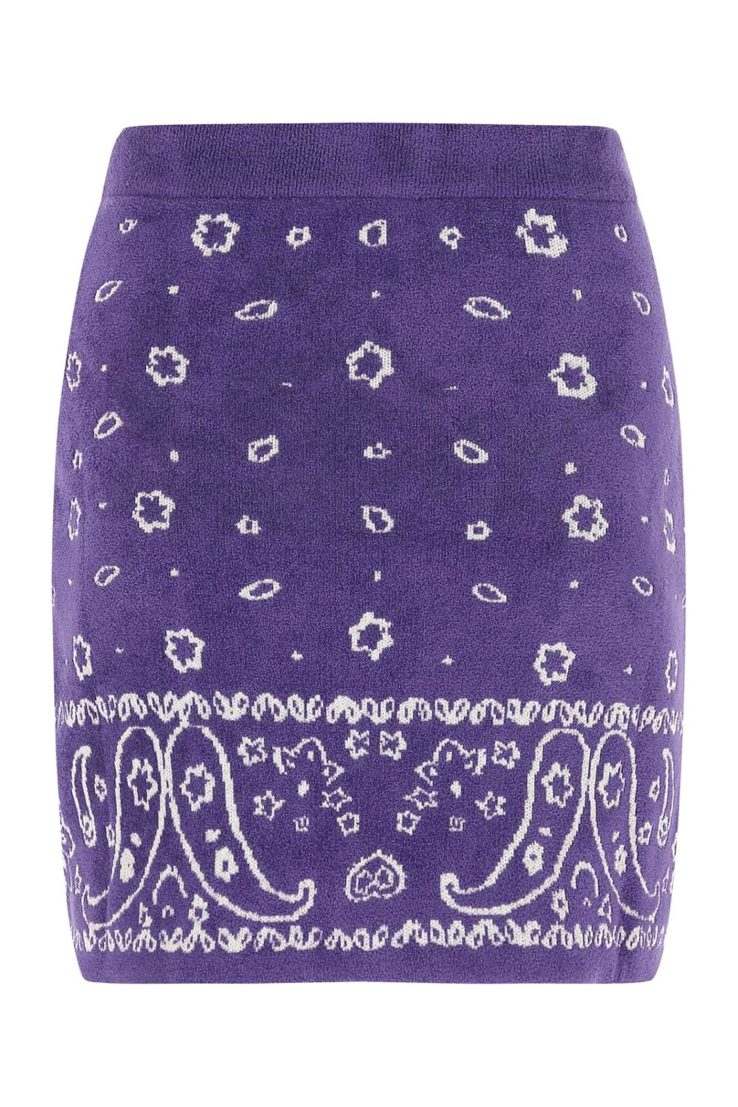 Kenzo Bandana Print Mini Skirt Purple Towel Flannel Small
