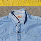 Men's XL Tom Tompson Pinstripe Long Sleeve Denim Shirt