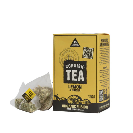 Cornish Tea Lemon & Ginger - 15 Organic Fusion Tea Bags