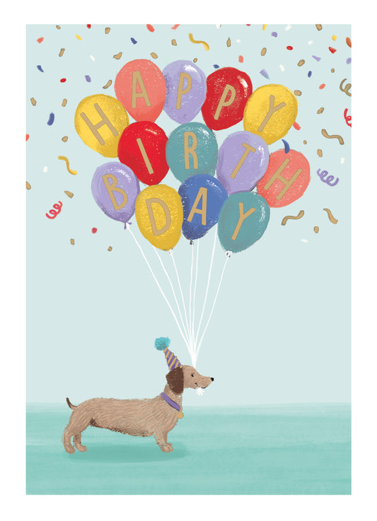 Birthday Card - Happy Birthday Dachshund