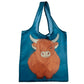 Foldable Reusable Shopping Bag Highland Coo Cow