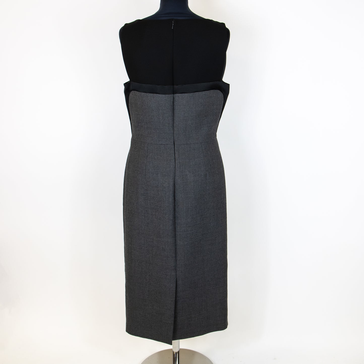 Christian Dior Dark Grey Wool & Silk Knee Length Dress UK 12 RRP £2,100