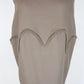 Yves Saint Laurent Alpaca Wool Taupe Fringe Shift Dress UK 8