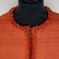 Christian Dior Burnt Orange silk & Linen Cropped Jacket UK 8