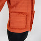 Christian Dior Burnt Orange silk & Linen Cropped Jacket UK 8