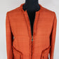 Christian Dior Burnt Orange silk & Linen Cropped Jacket UK 8