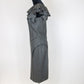 Fendi Grey Panelled Flounce Shoulder Fleece Wool Dress UK 14 RRP £1,000