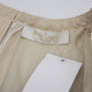 Chloé Safari Beige Plunge Pleated Wrap Knee Length Dress UK 10 RRP £3000