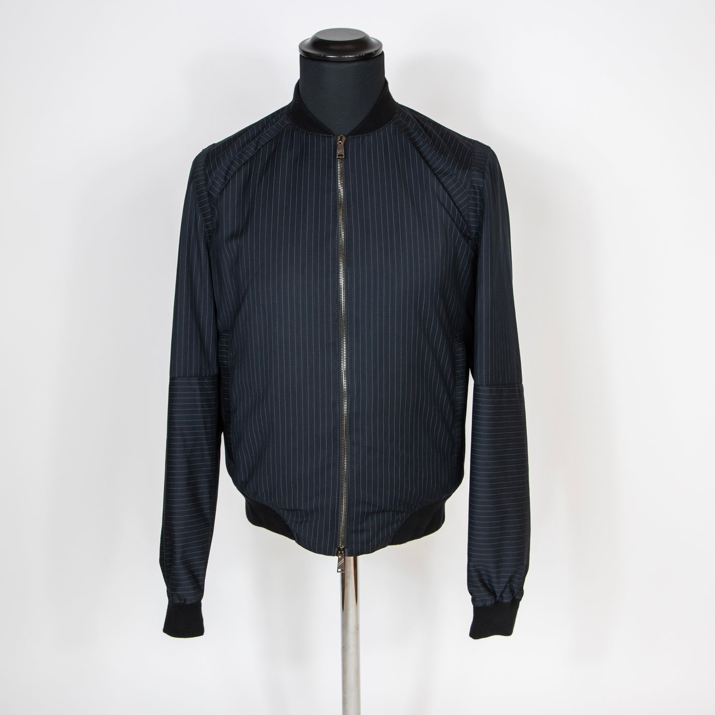 Verri Pin Striped Bomber Jacket Size 48 RRP £285.00 BNWT