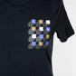 Emporio Armani Cubes Logo Short Sleeve Black T-Shirt Size 12 RRP £100