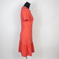 Ladies Red Valentino Jersey Peplum Dress Peach Size M RRP £450