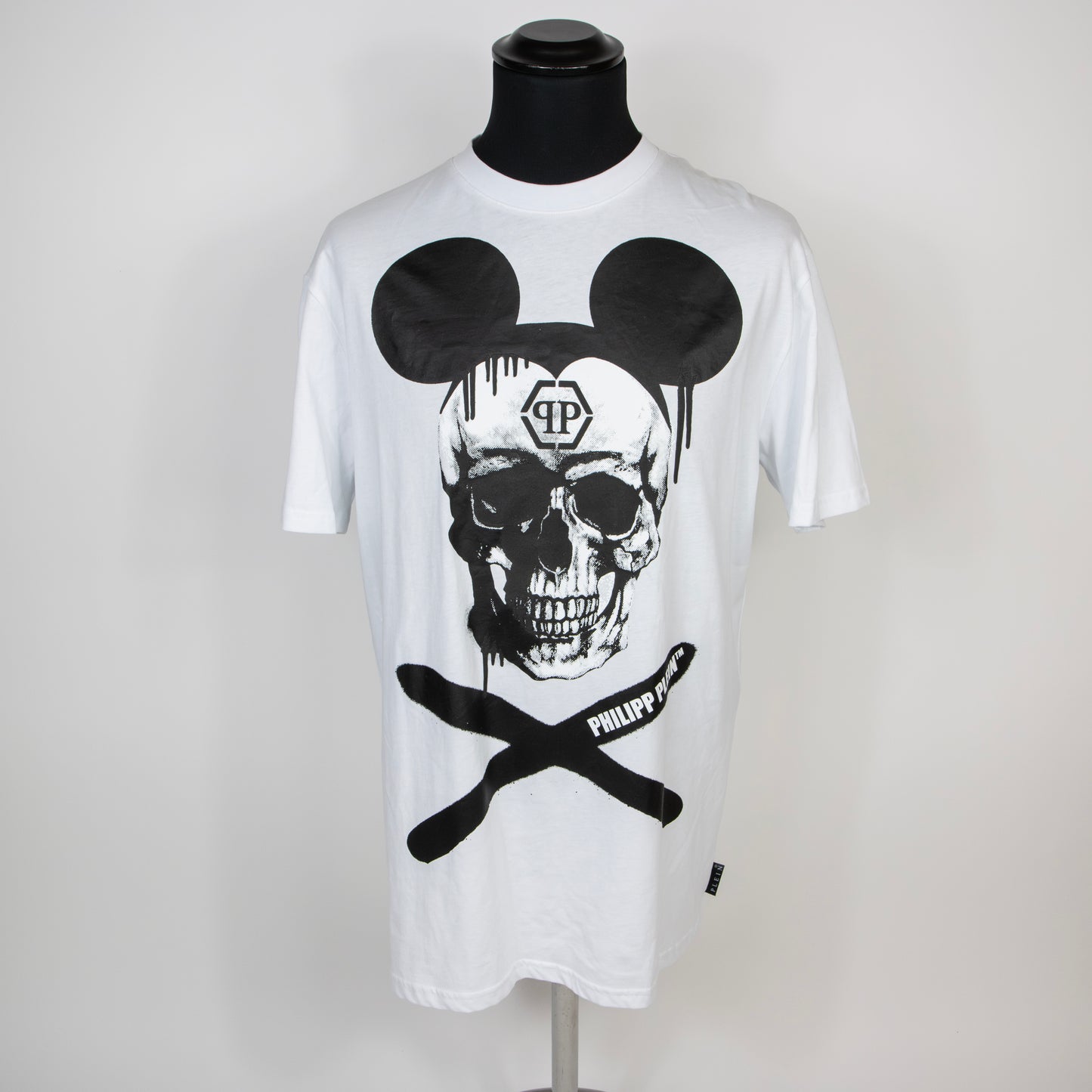 Philipp Plein Skull Mouse Ears Print T Shirt White X Large
