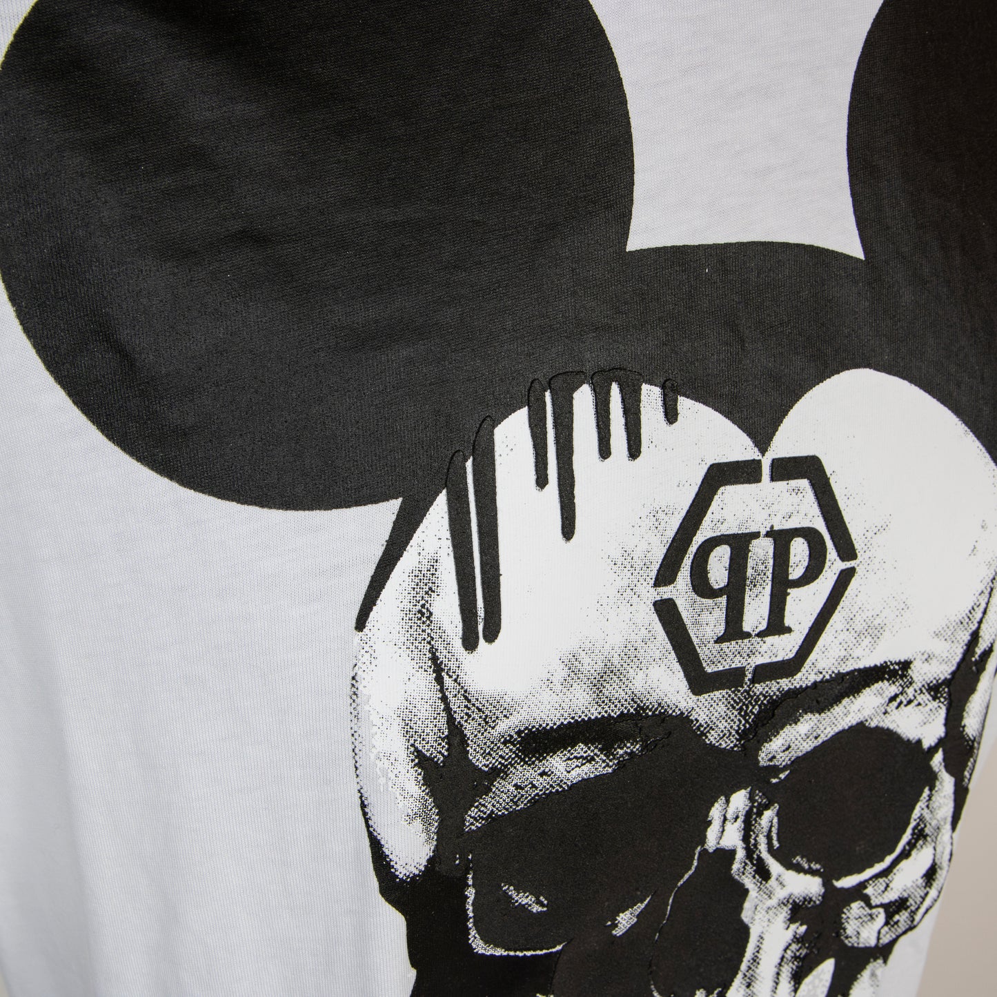 Philipp Plein Skull Mouse Ears Print T Shirt White X Large