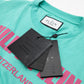 Philipp Plein Teal Green & Pink Logo Print T Shirt White X Large