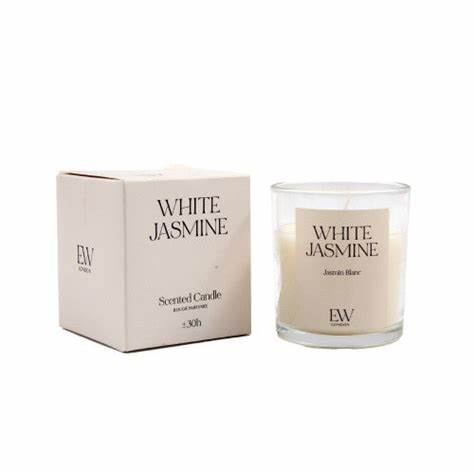 White Jasmine Scented 8cm Boxed Candle