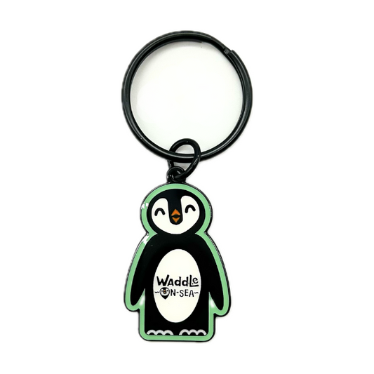 Waddle on Sea Souvenir Keyring 40mm
