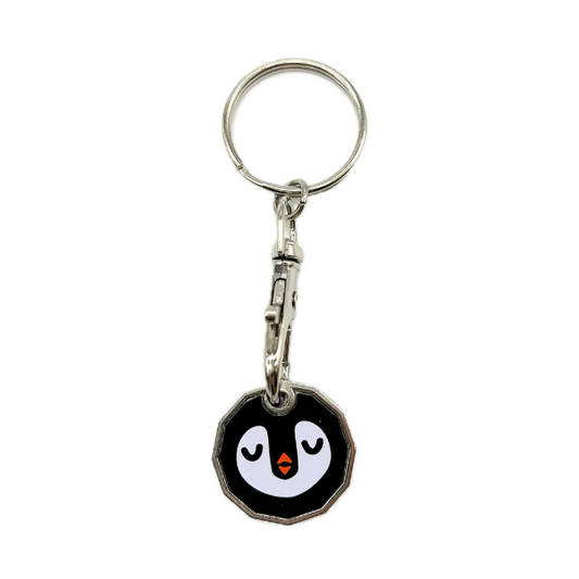 Waddle on Sea Souvenir Trolley Coin Keyring