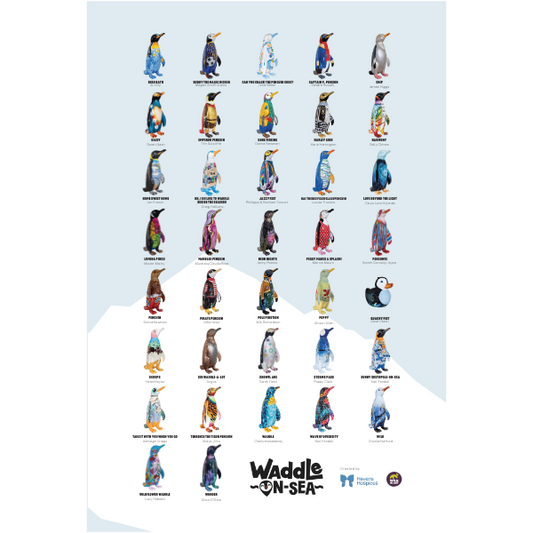 Waddle on Sea Souvenir Tea Towel - Artists