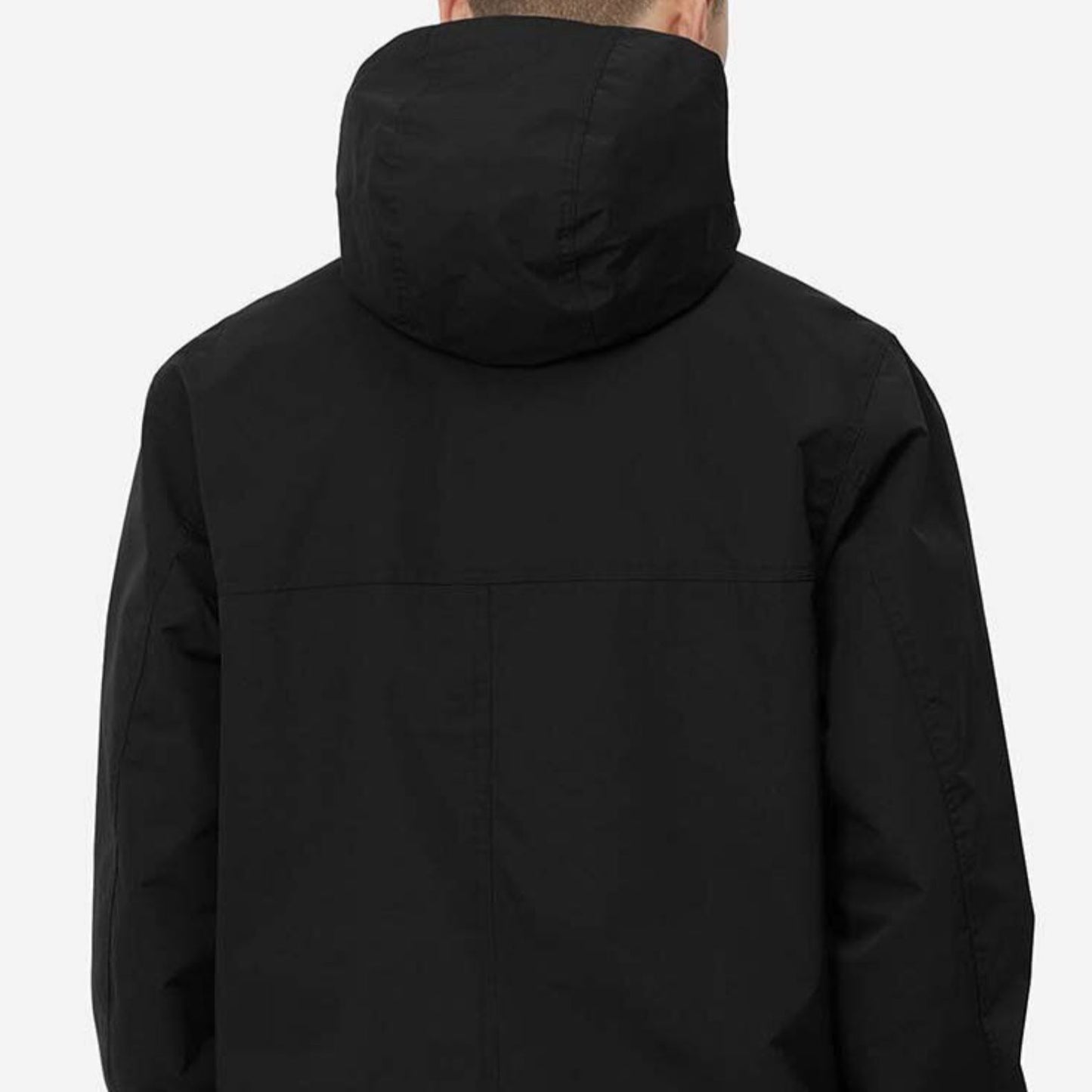 Carhartt WIP Mens Windbreaker Pullover Fleece Lined Hooded Black (#H1)