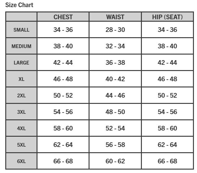 Carhartt wip size chart hotsell