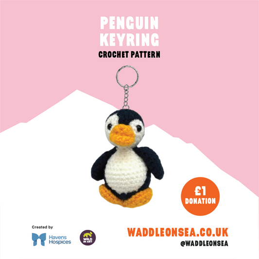 Waddle on Sea Penguin Keyring Crochet Pattern *digital download*