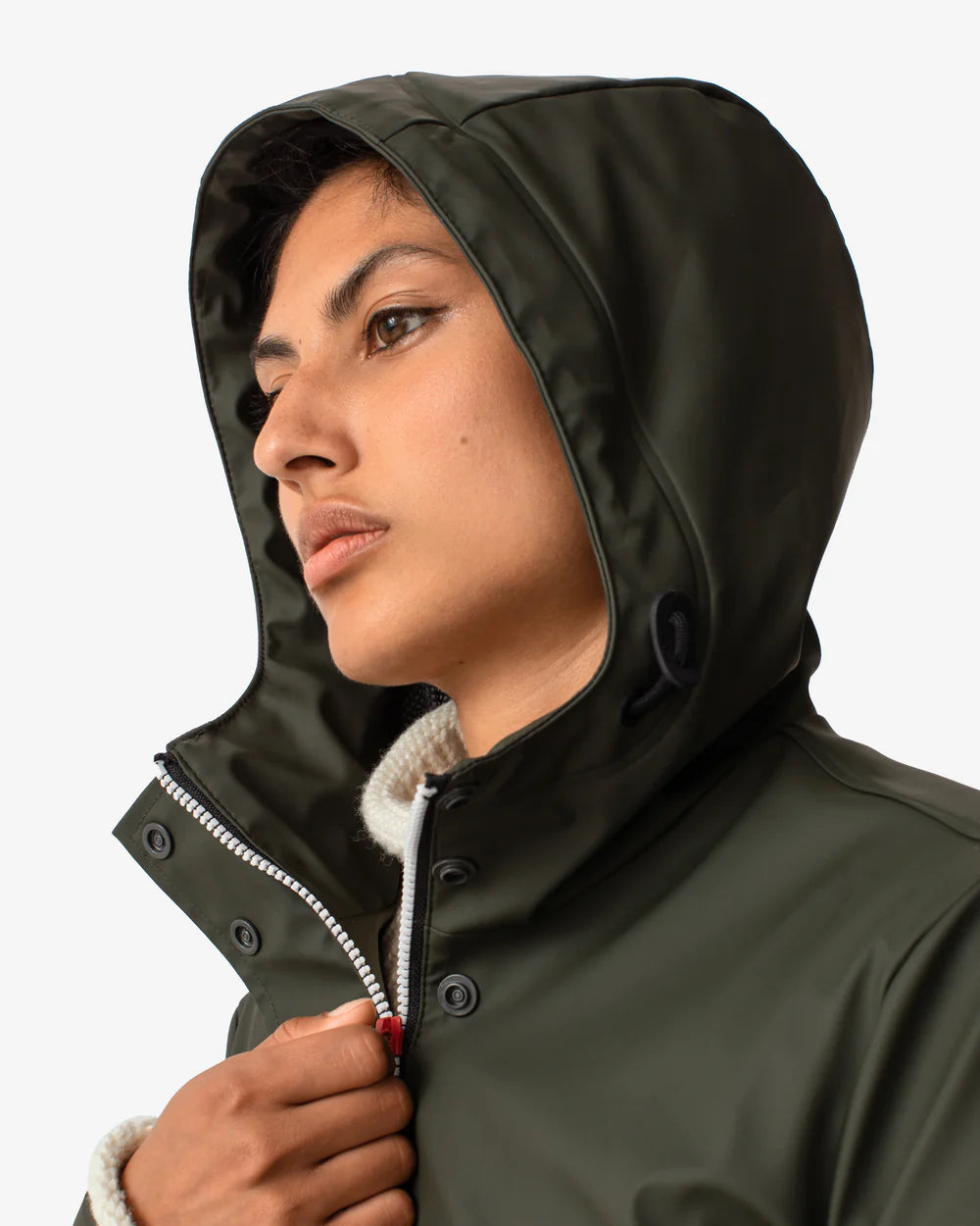 Hunter Women's Lightweight Waterproof Rain Jacket Green Olive