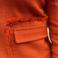 Christian Dior Burnt Orange silk & Linen Cropped Jacket UK 8