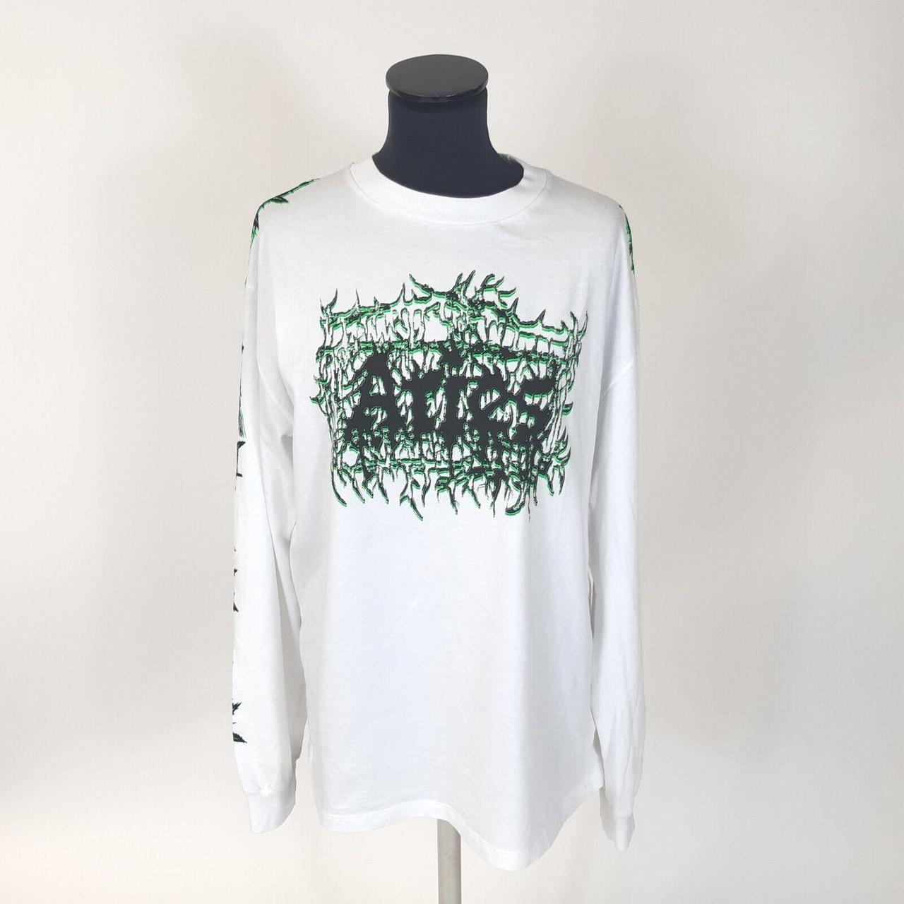 Women’s Aries T Shirt Long Sleeve , White , size M Green Logo RRP £115&nbsp;