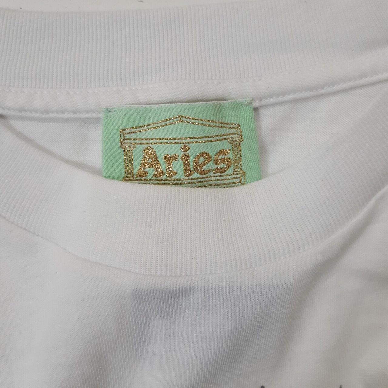 Women’s Aries T Shirt Long Sleeve , White , size M Green Logo RRP £115&nbsp;