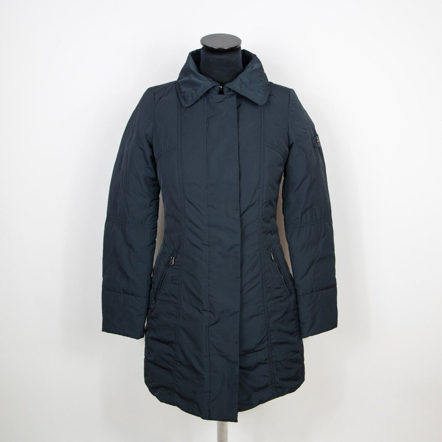 Peuterey Navy Metropolitan parker jacket no fur Size XXS RRP £300 (#H1)