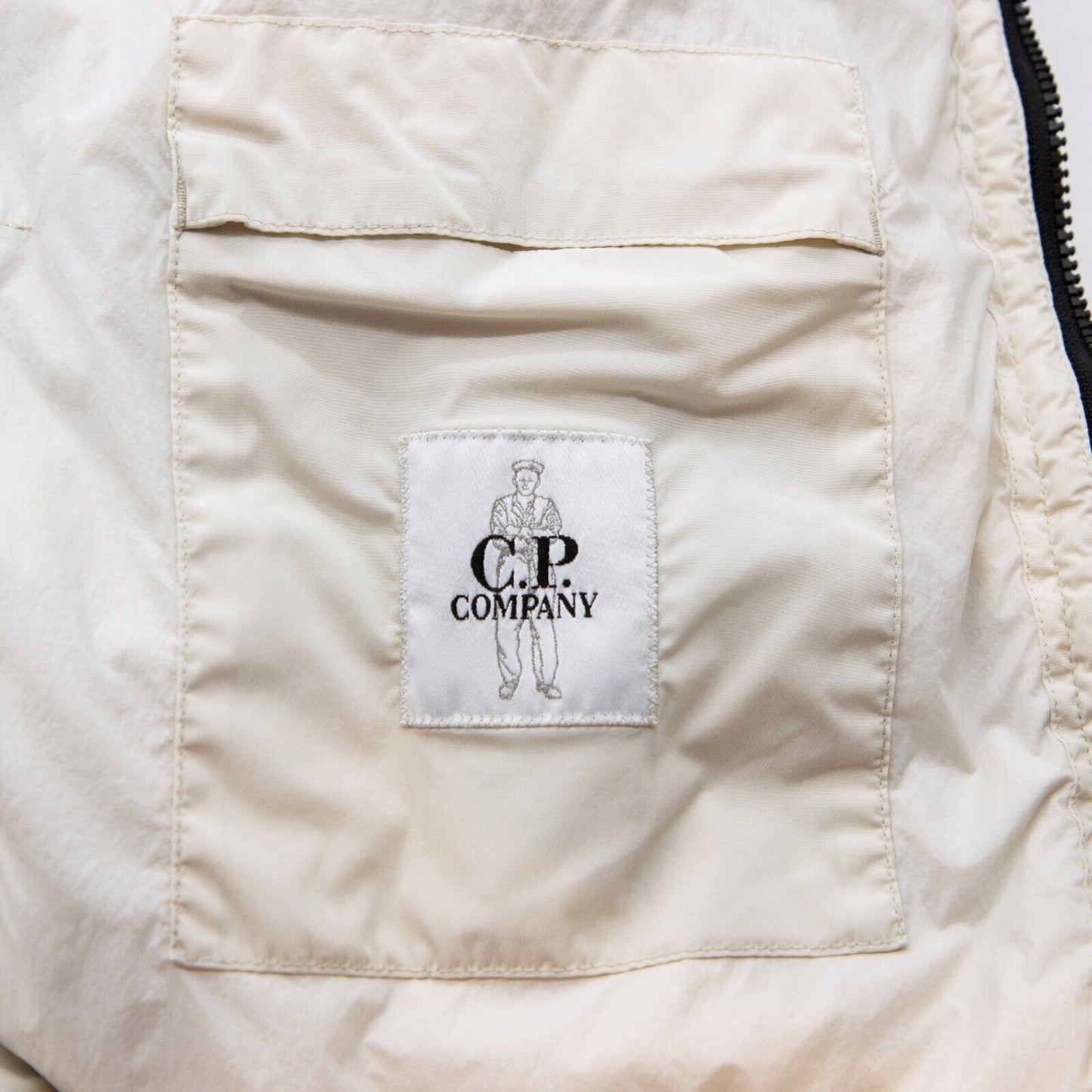 C.P Company cream puffer with hood size XL RRP £1020 (#H1)