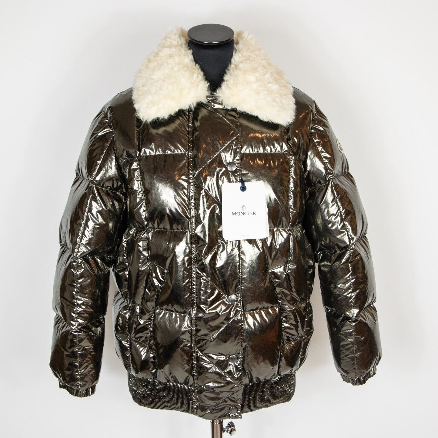 Moncler moonvile gold puffer coat size S RRP £1340 (#H1)