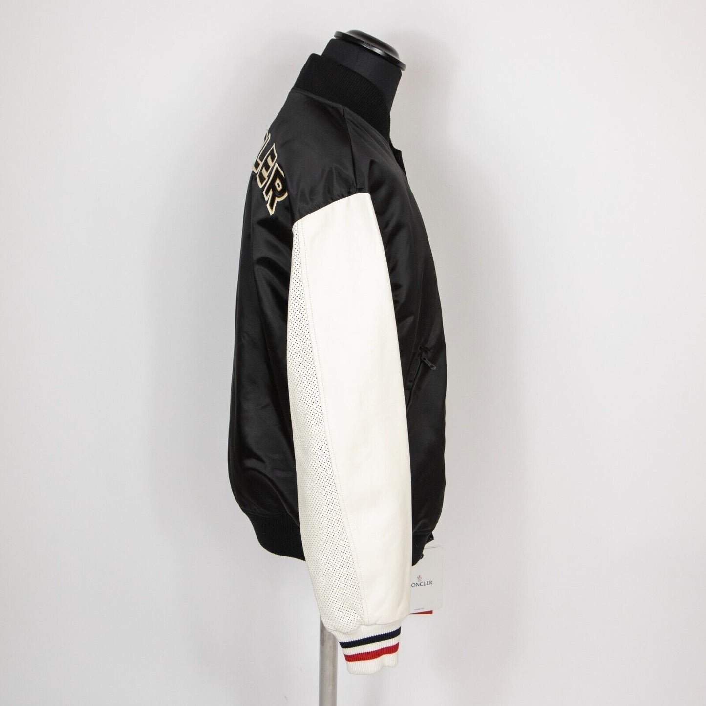 Moncler baseball jacket black & white  size M RRP £1340 (#H1)